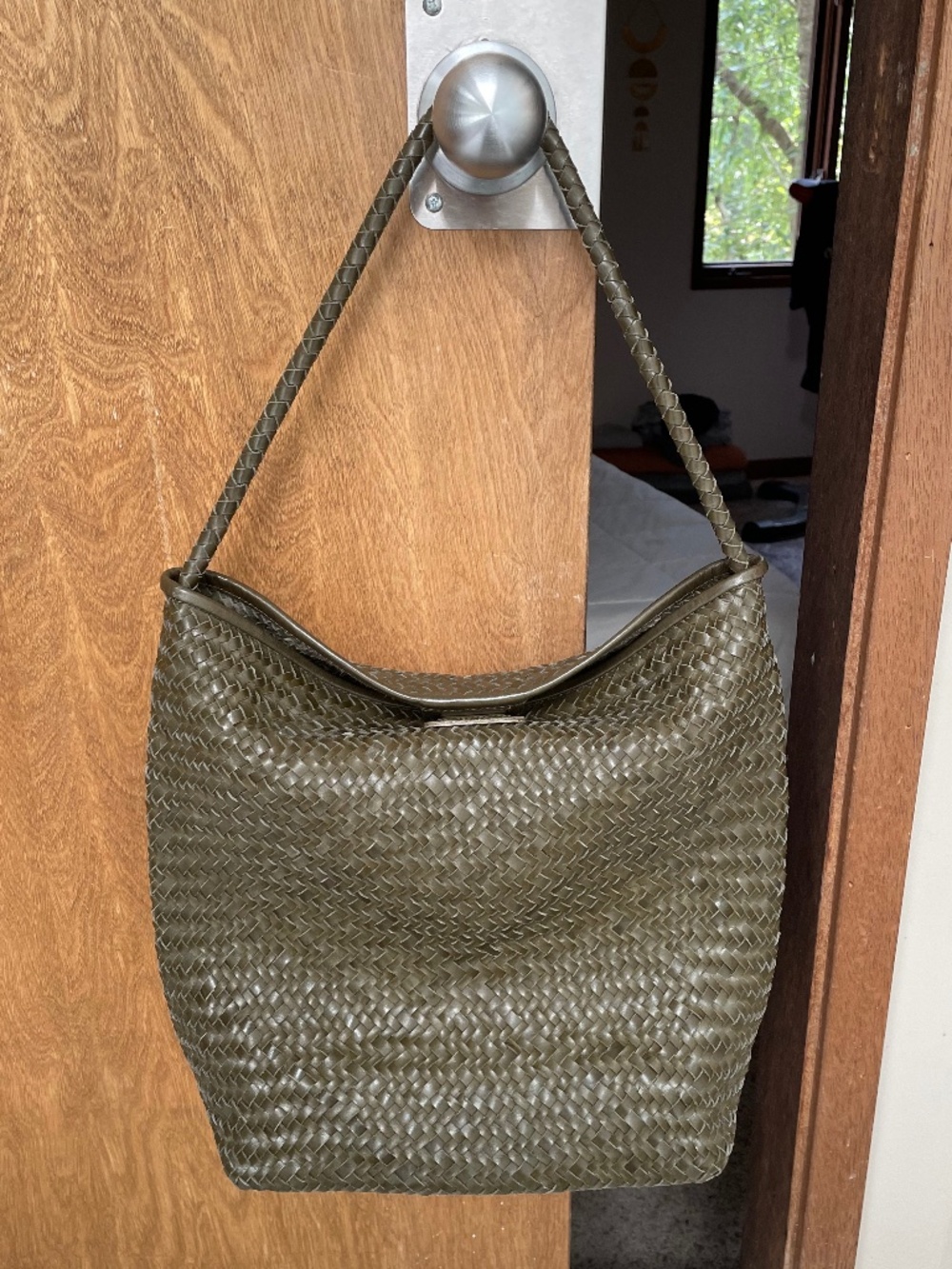Madewell Signature Woven Bucket Bag in Faded Olive - Picture 5 of 8